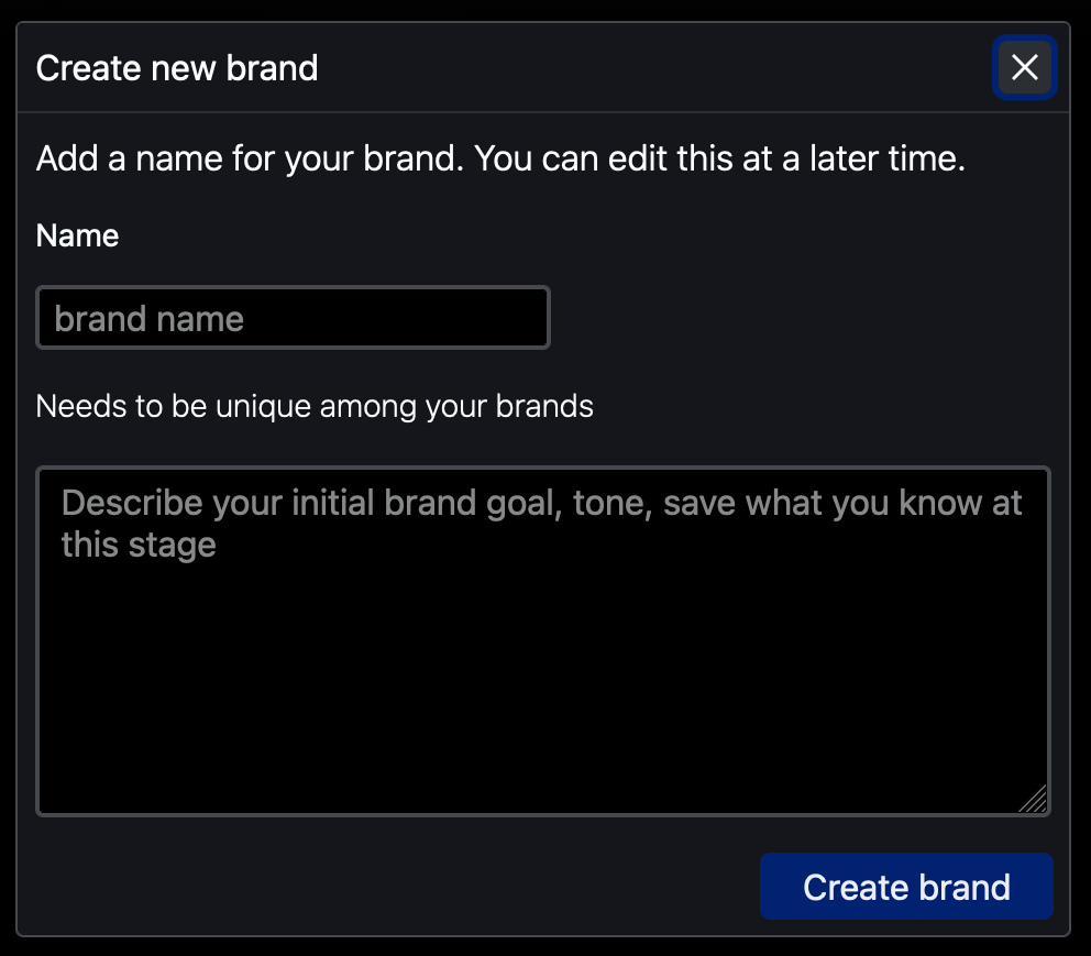 Create brand